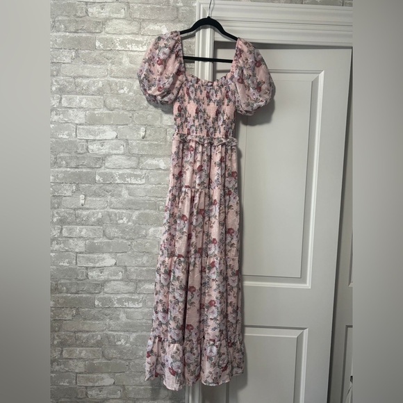 NWT Carmella Floral Smocked Waist Maxi Dress XS long dress - flowy - Picture 4 of 10